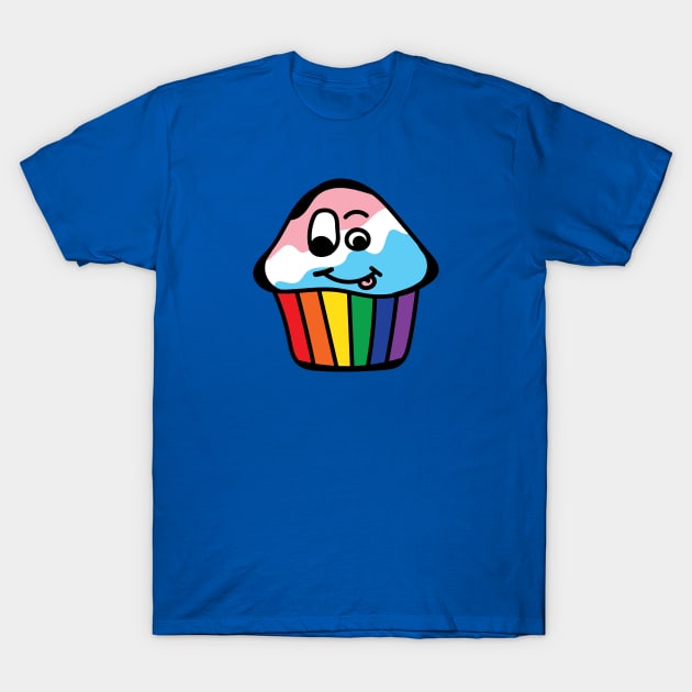 Trans Pride Rainbow Cupcake T-Shirt by BiOurPride